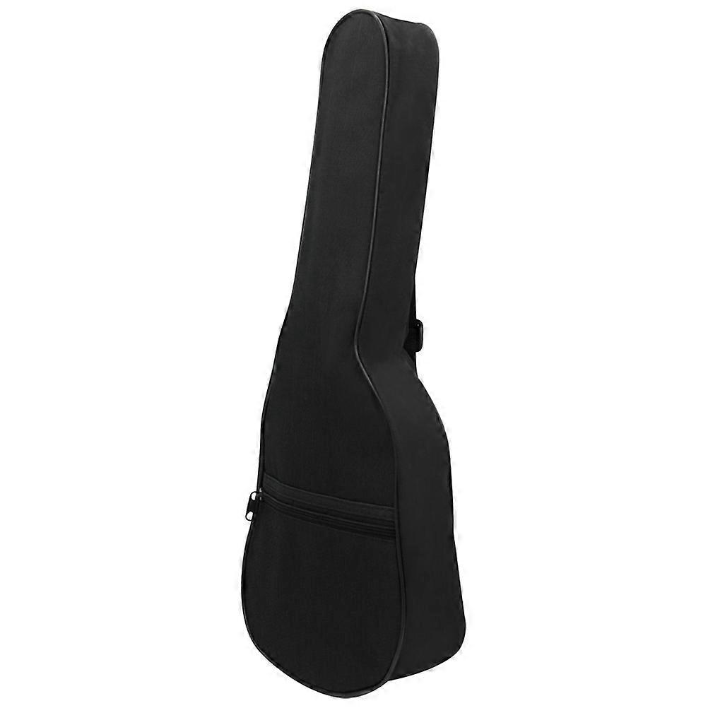 Concert Ukulele Case Padded with Handle Large Outer Bag for Accessories 56X22X7cm Black 1Pcs