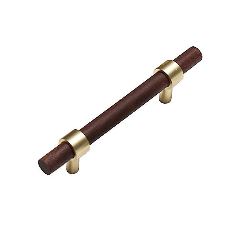 7 x 25mm Screw Pull Drawer Door Knob Wood+Brass Closet Furniture Handle Cupboard Cabinet Handle