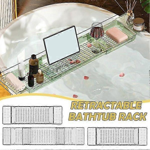 Klar Premium-Badkar Bricka Caddy Expanderbar Badkar Bricka för Badkar Badkar-jc