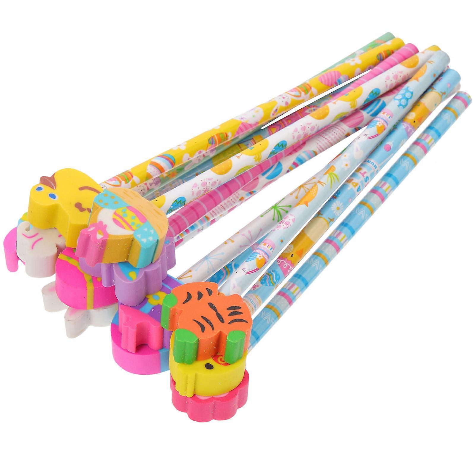 12pcs Easter Themed Ergonomic Wooden Pencils for Drawing, Sketching – Safe, Portable Bulk Pack for Classroom & Party Bag Fillers