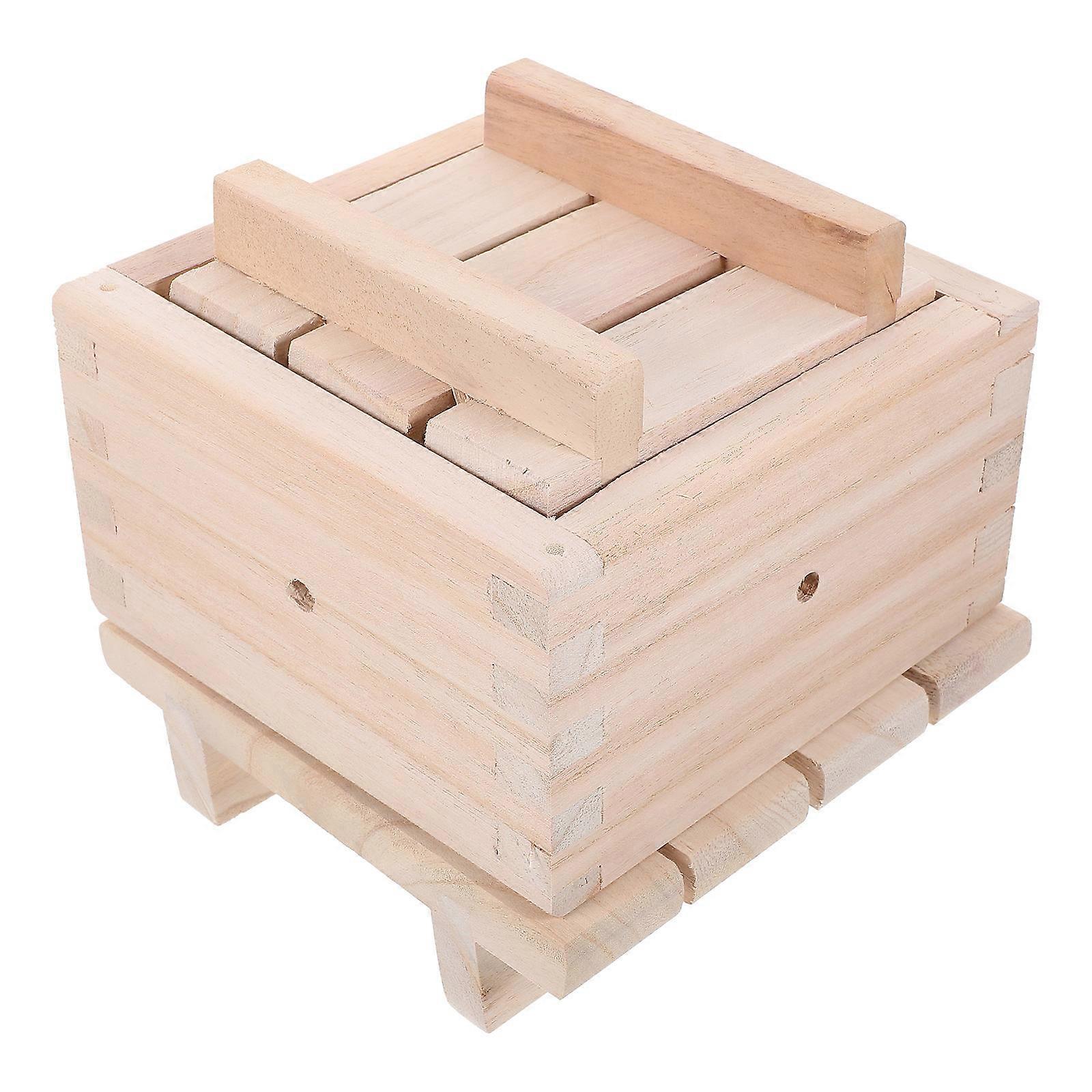 Soybean Curd Mould Tofu Press Machine Ideal For DIY Enthusiasts Beige Kitchen Tool 1 Set
