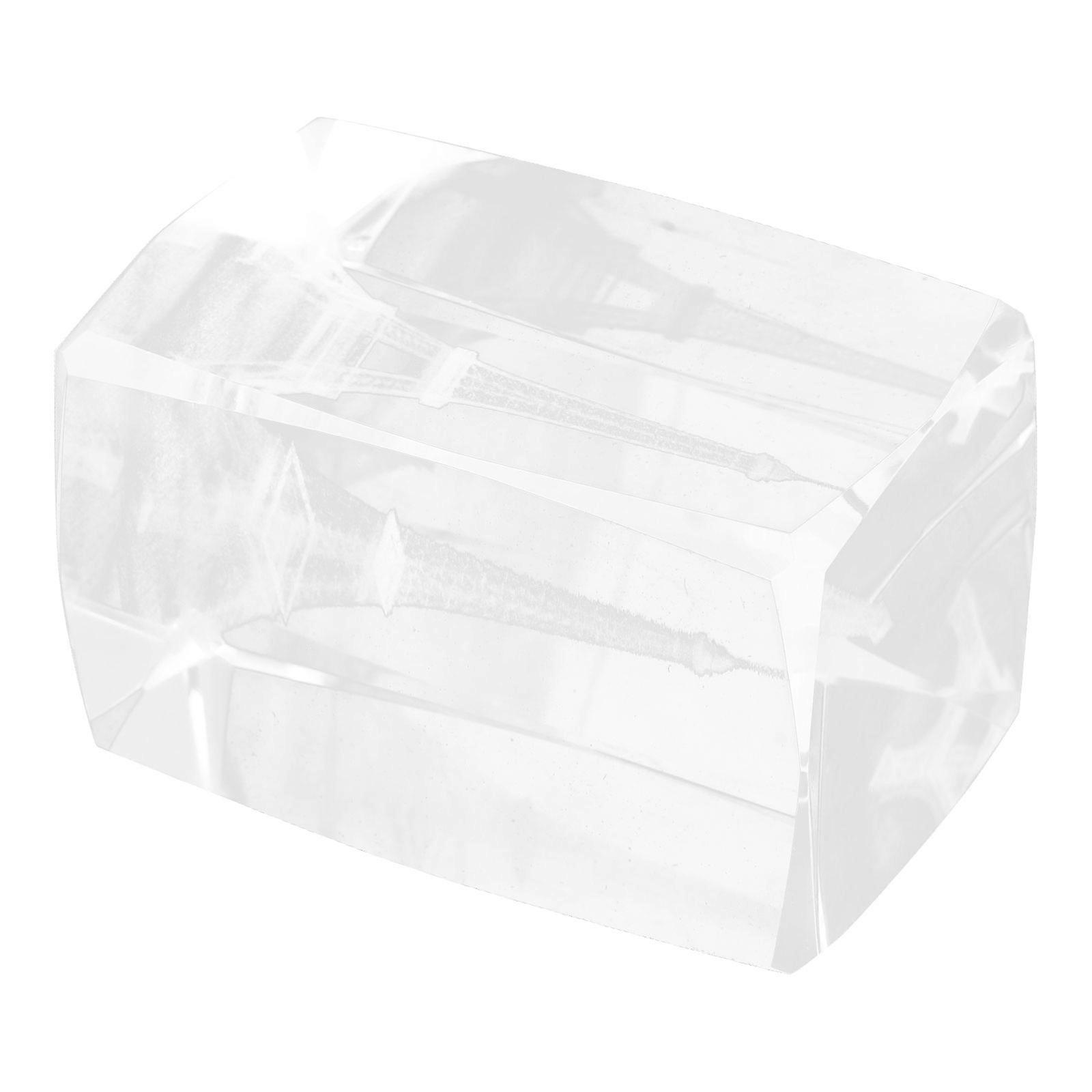 Eiffel Tower Statue Engraved 3D Model Ornament for Decor Transparent Rock Crystal Quartz