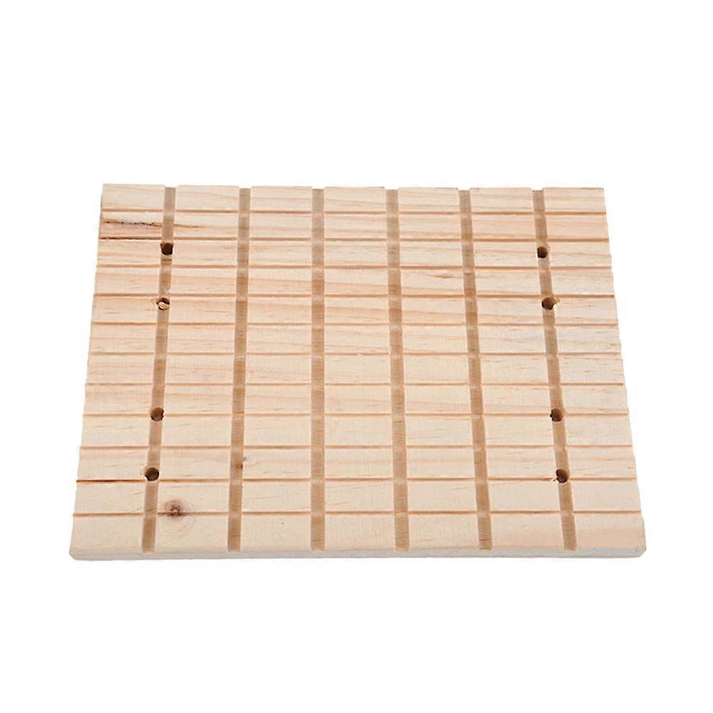 Small Pet Scratch Board for Grinding Claws Toy Made of Plastic Khaki Color Perfect for Home Use 4.5"x4.5"
