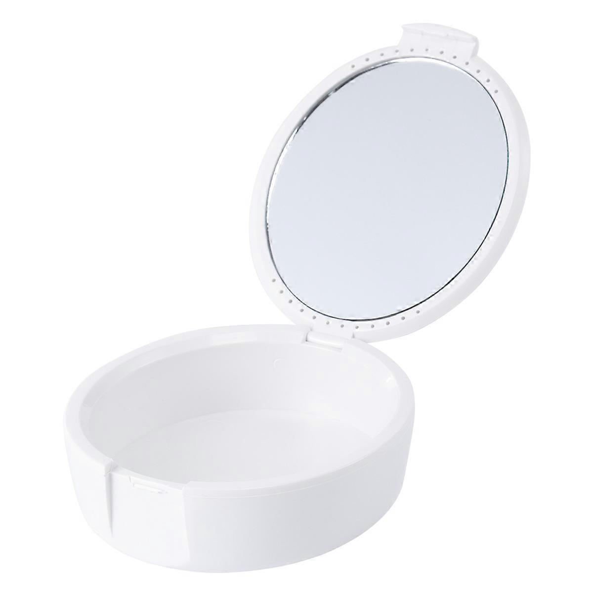 Denture Case with Ventilation System Keeps Appliances Dry and in PE Material White Color