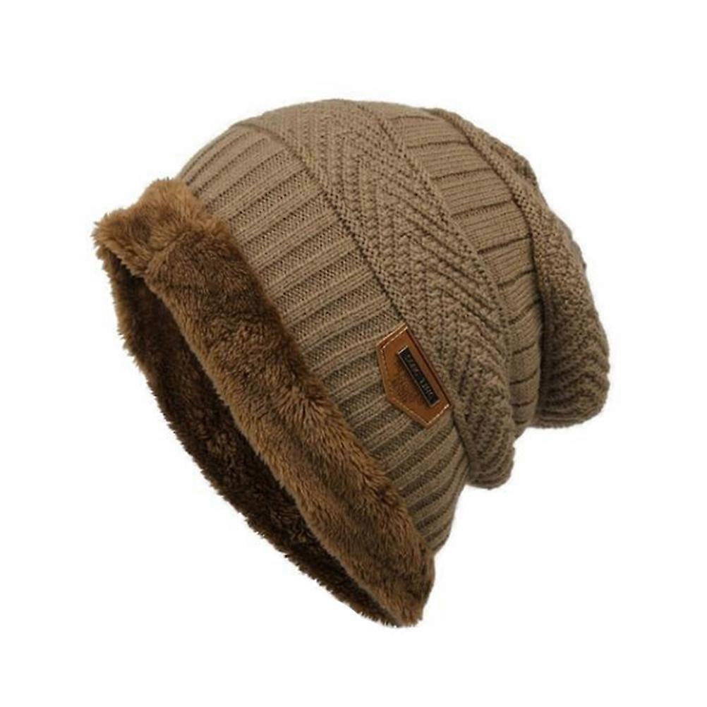 Warm Winter Knit Beanie Hat with Thick Plush Inner for Men Keeps You Cozy and Comfortable