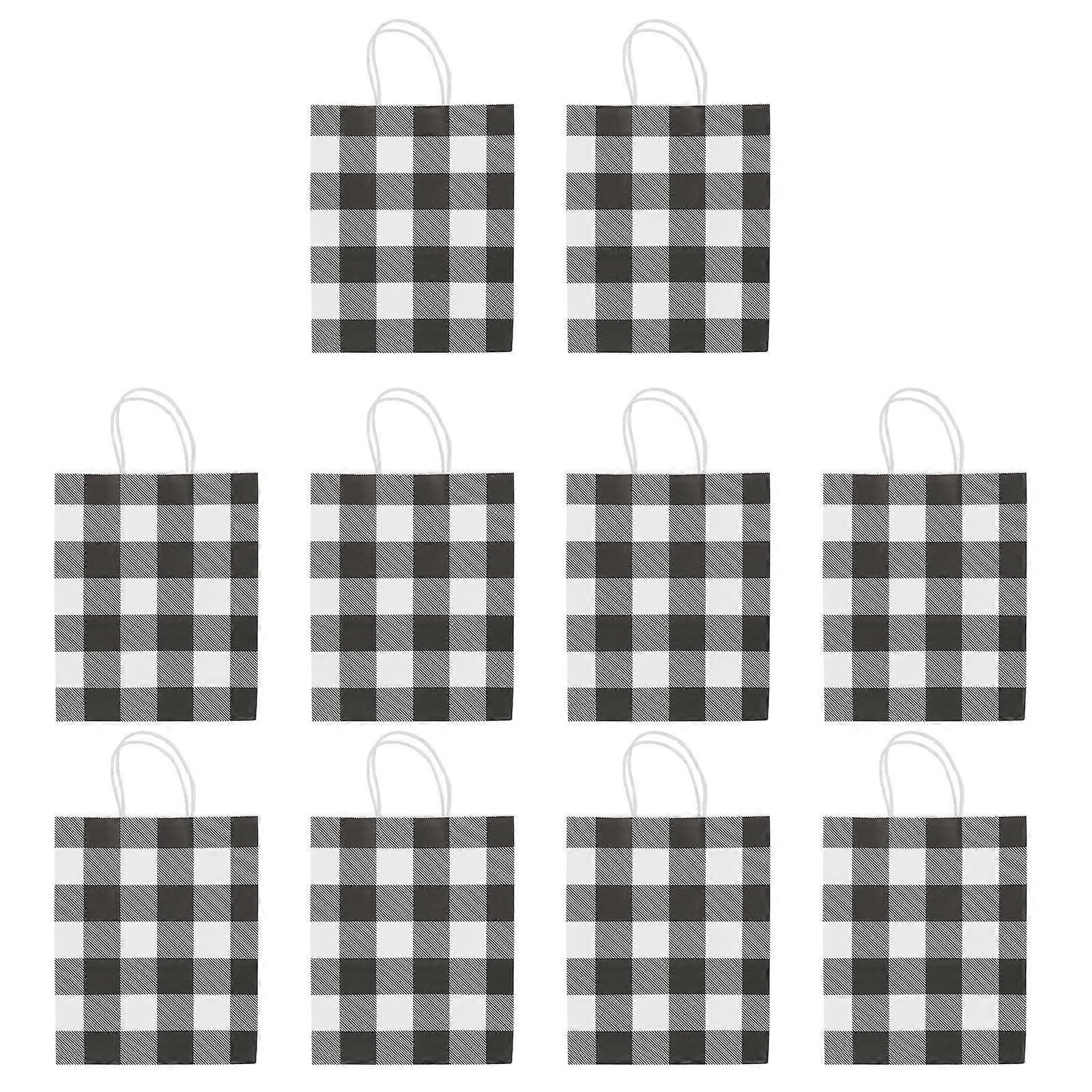 10pcs Multi Gift Bags for Storage Use Kraft Paper Shopping Sack 70 Characters