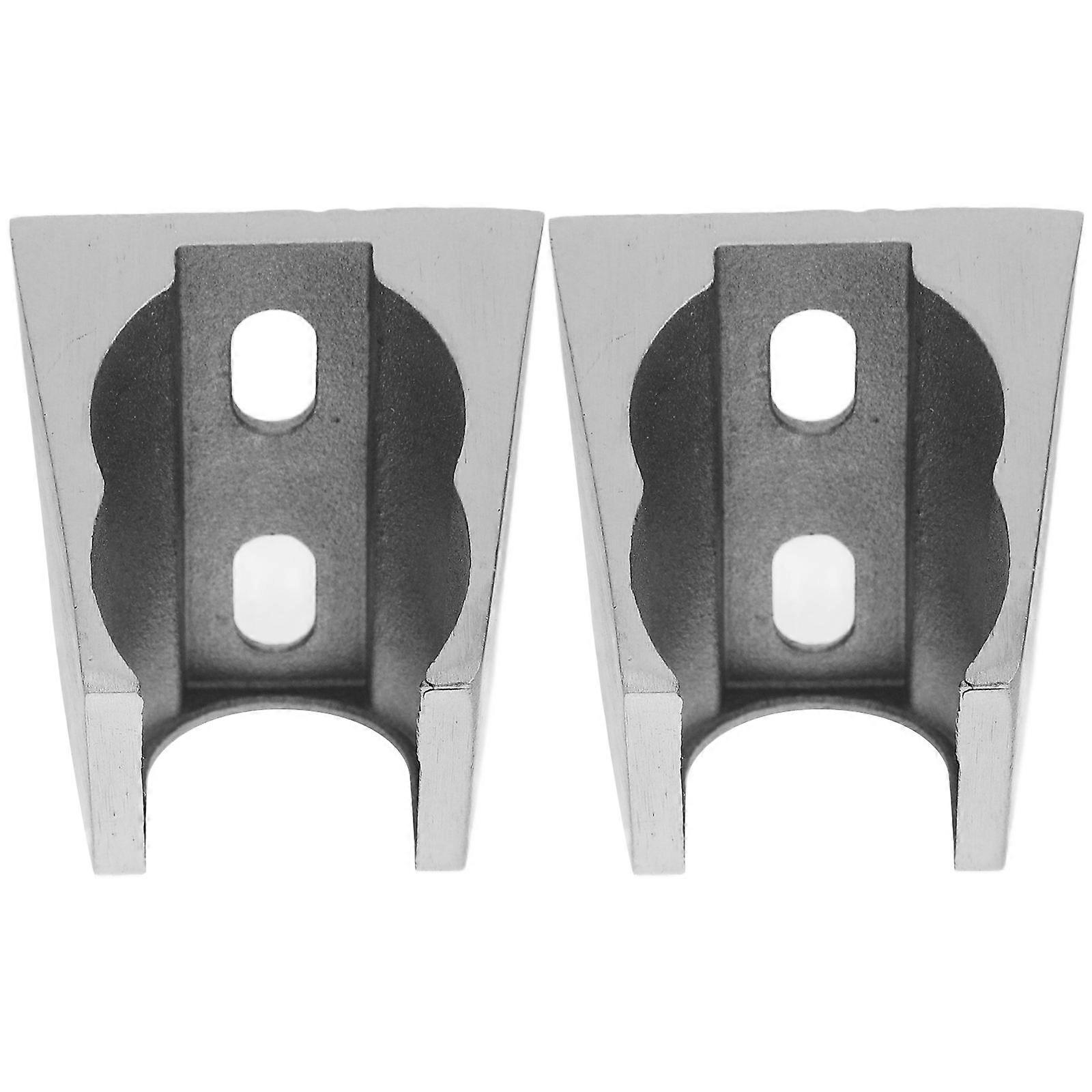 Adjustable Handheld Shower Mount Fixing Base For Comfortable Bathing 2Pcs Silver