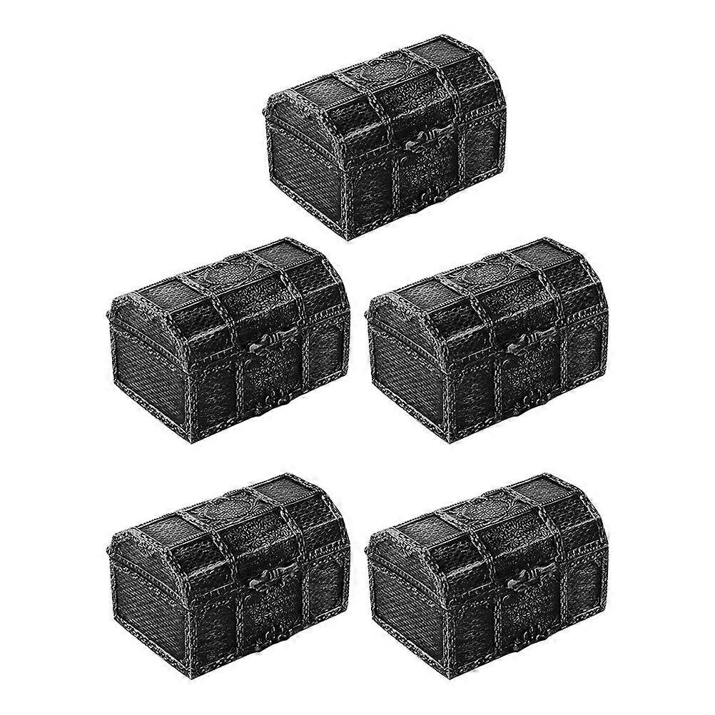 Mini Pirate Treasure Box Toy for Storage 5Pcs Durable Plastic Material