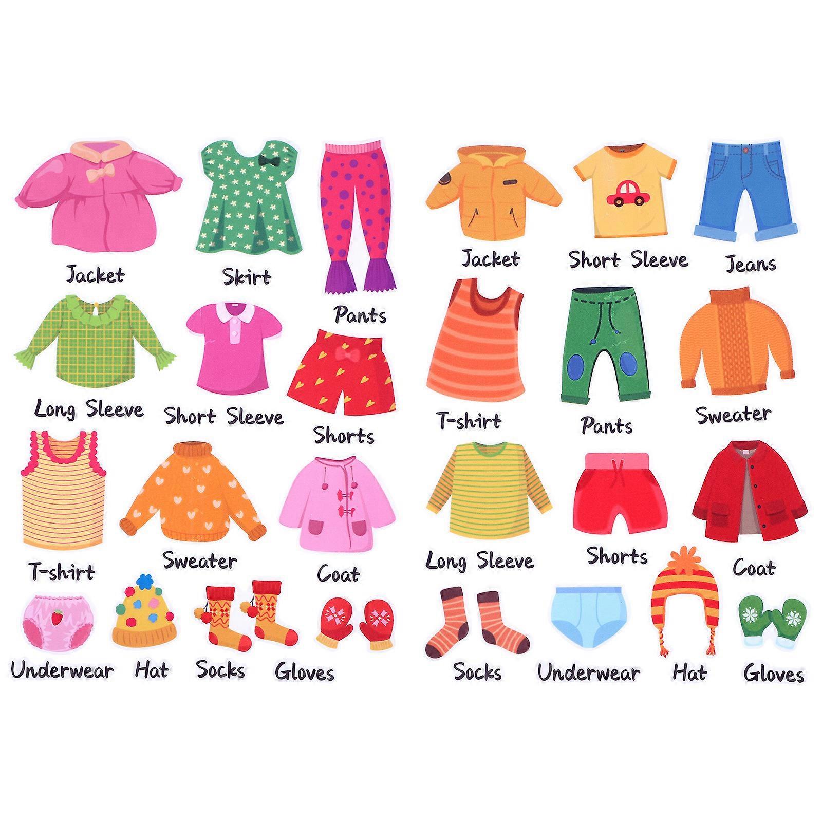 1 Sheet of Clothing Category Sticker for Clothes Classification Labels Decal