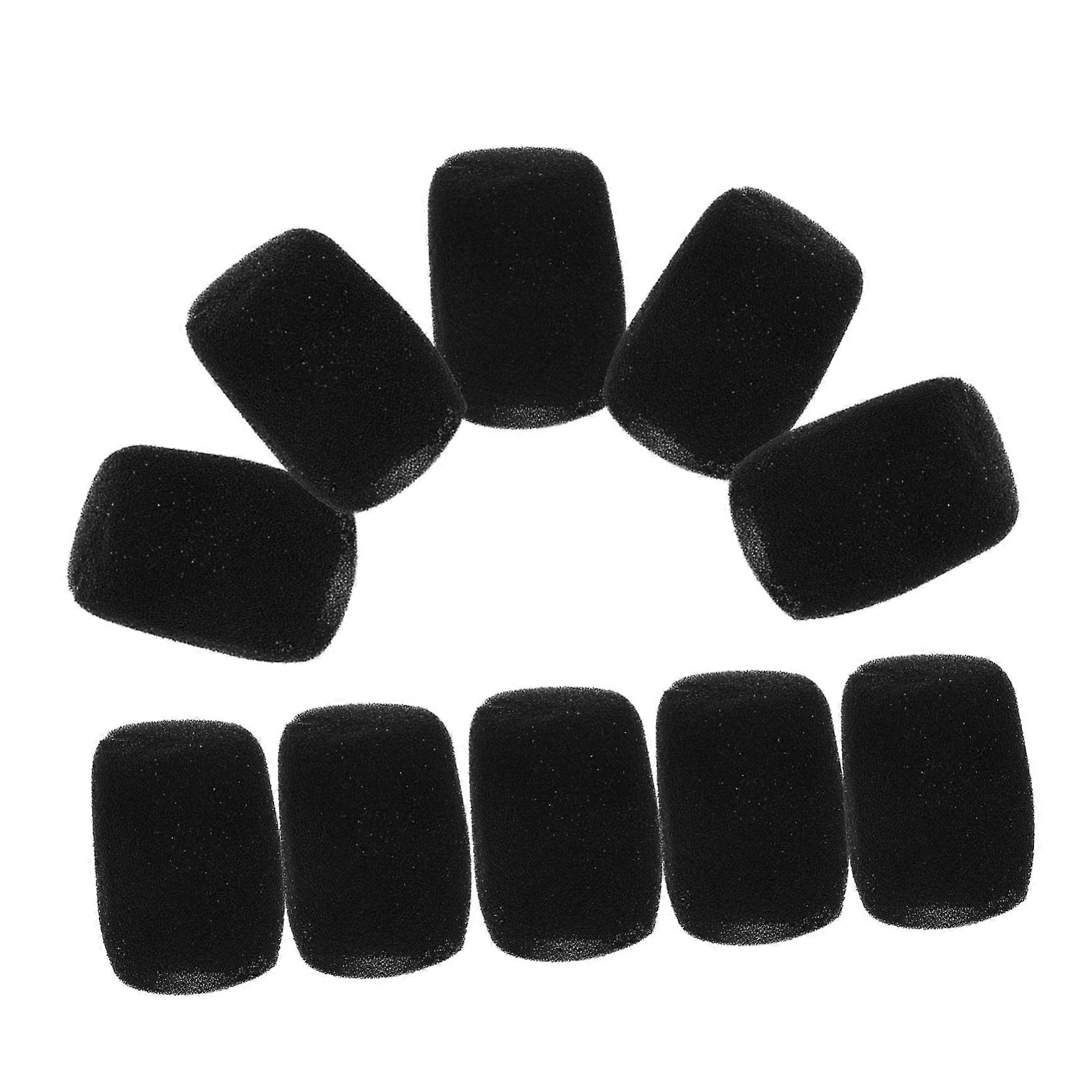 12 Pieces Microphone Windshield Covers, Black Pop Filter for Handheld Studio Recording