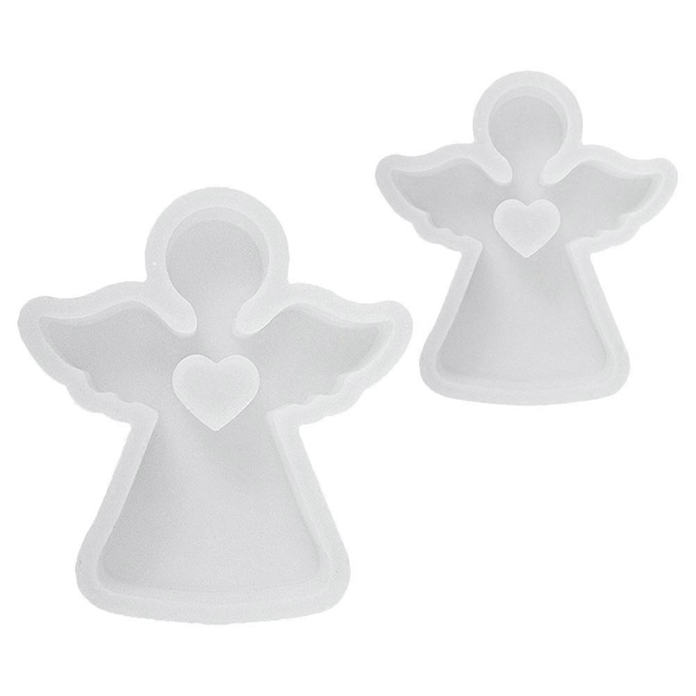 Angel Silicone Candle Mold for DIY Craft Beginners Easy to Use and Demould 2 Pcs