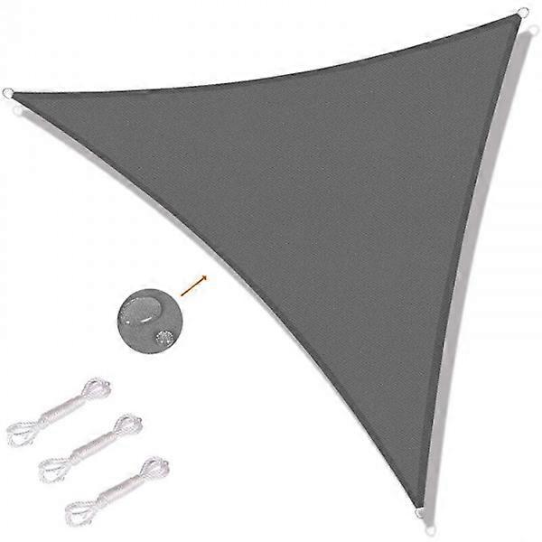 Gray 4 x 4 x 4 m Triangular Sun Shade Sail UV Protection