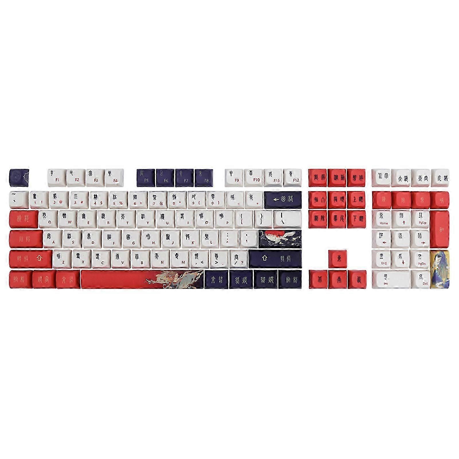 Personality 108Key PBT Keycaps Chinese Style OEM Profile DYE-SUB Keycap for