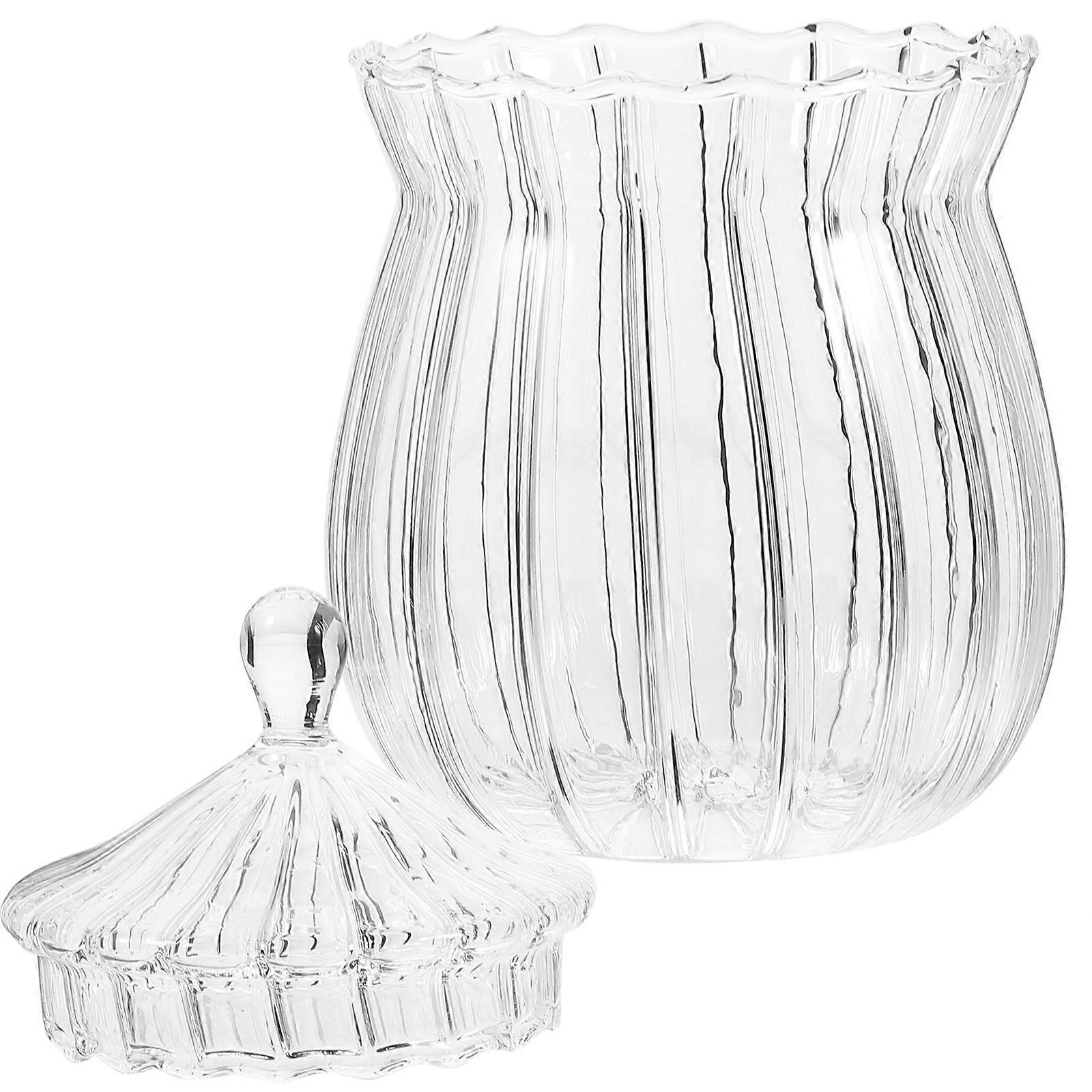 Transparent Glass Storage Jar for Kitchen Use with Lid to Keep Food Fresh Longer