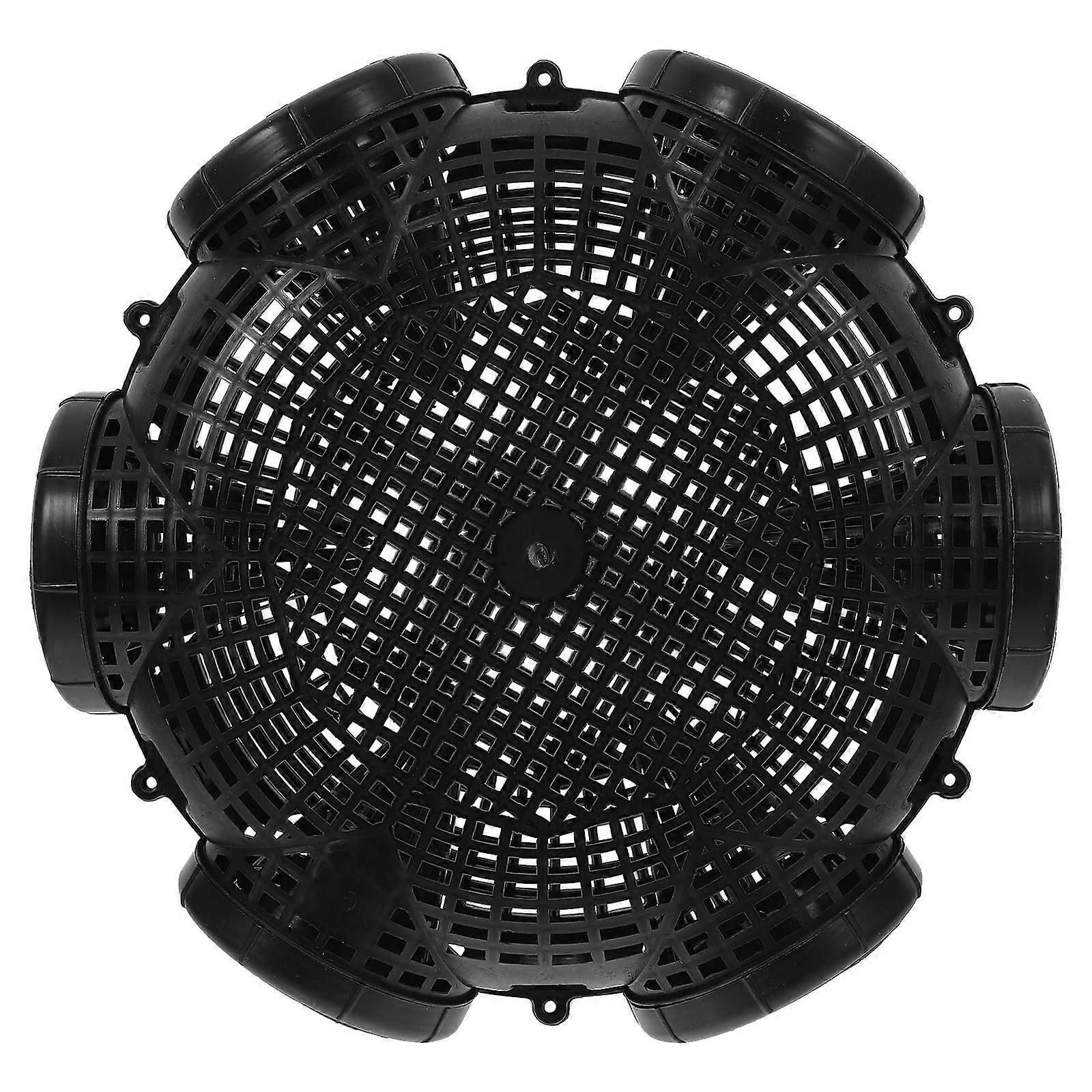 Fishing Bait Cage for Daily Use Black PP Material with Hollow Design 1 Piece