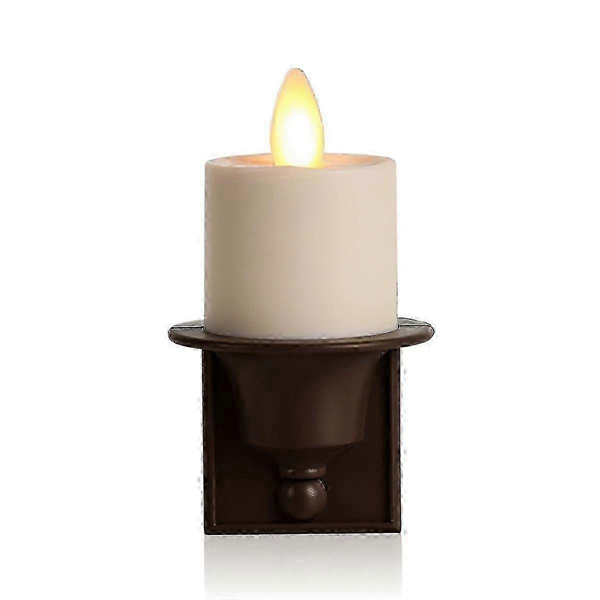 Flameless Candle Nightlight Patented Flickering Real-flame Effect Plugs Into Outlet - Dusk To Dawn-Good