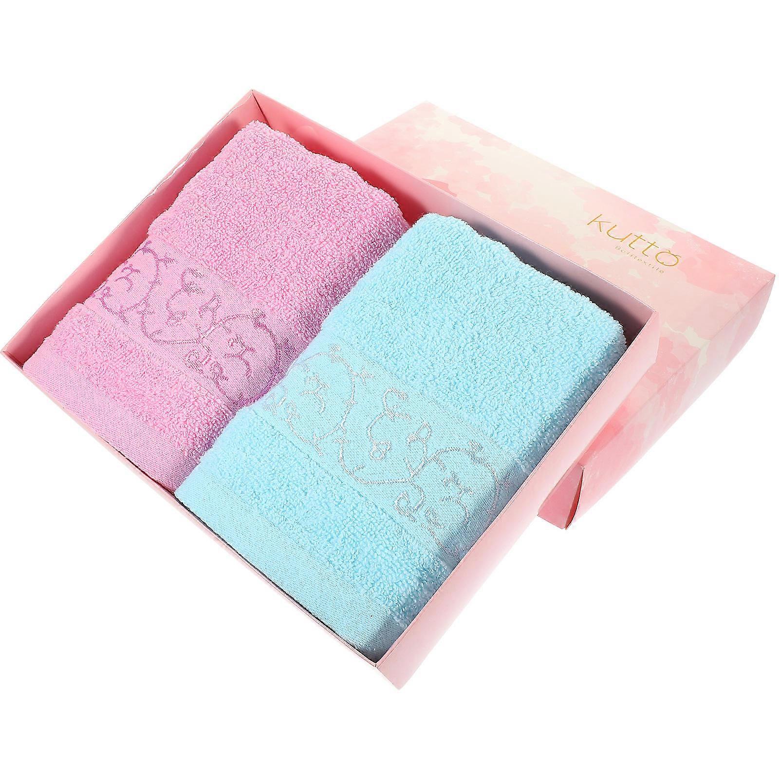 Cotton Towel Gift Set For Spa And Bathroom Use Assorted Color Absorbent Face And Bath Sheet 1 Set