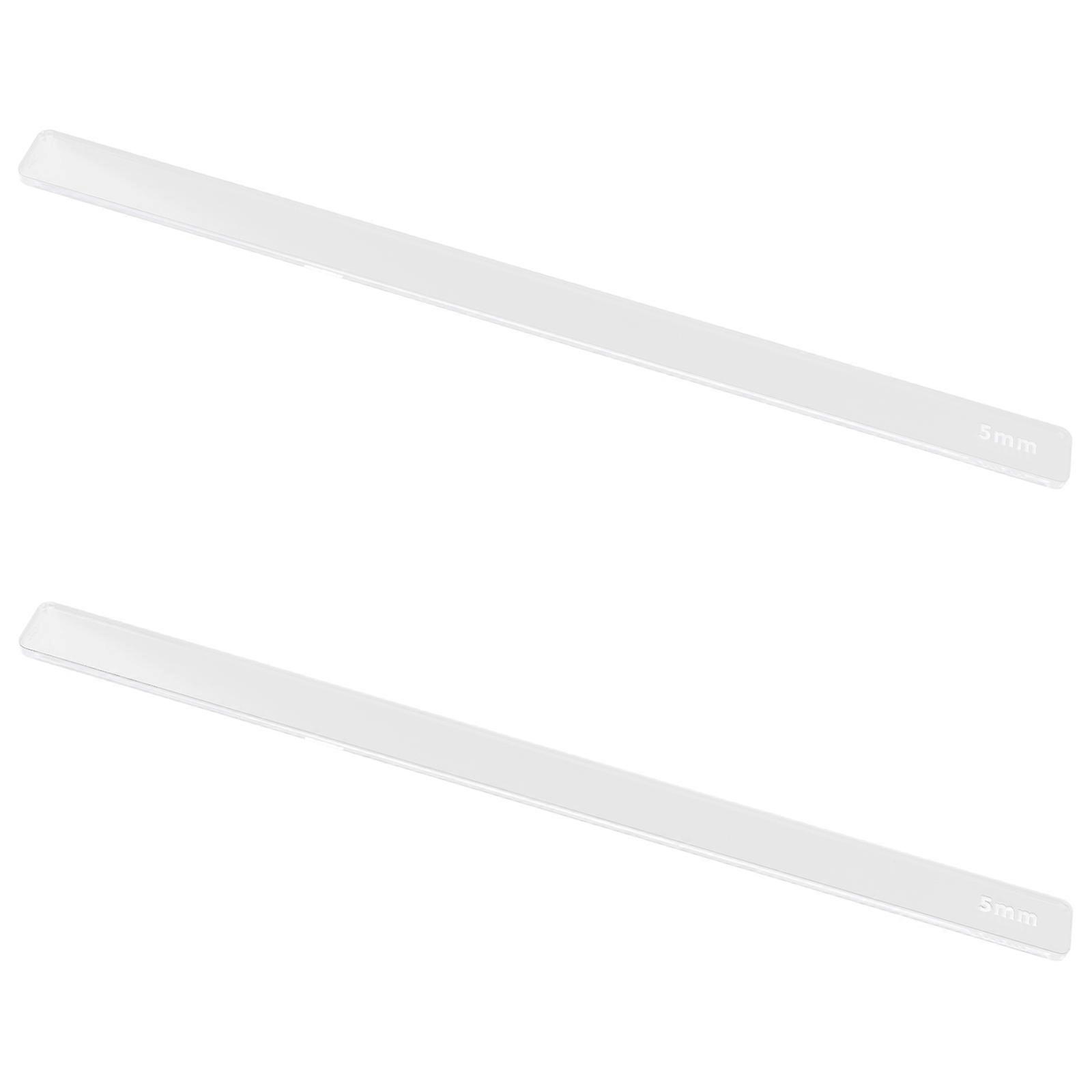 Pastry Ruler For Baking 2Pcs French Rolling Pin With Acrylic Material Designed For Kitchen Use Available In Transparent With Simple Design
