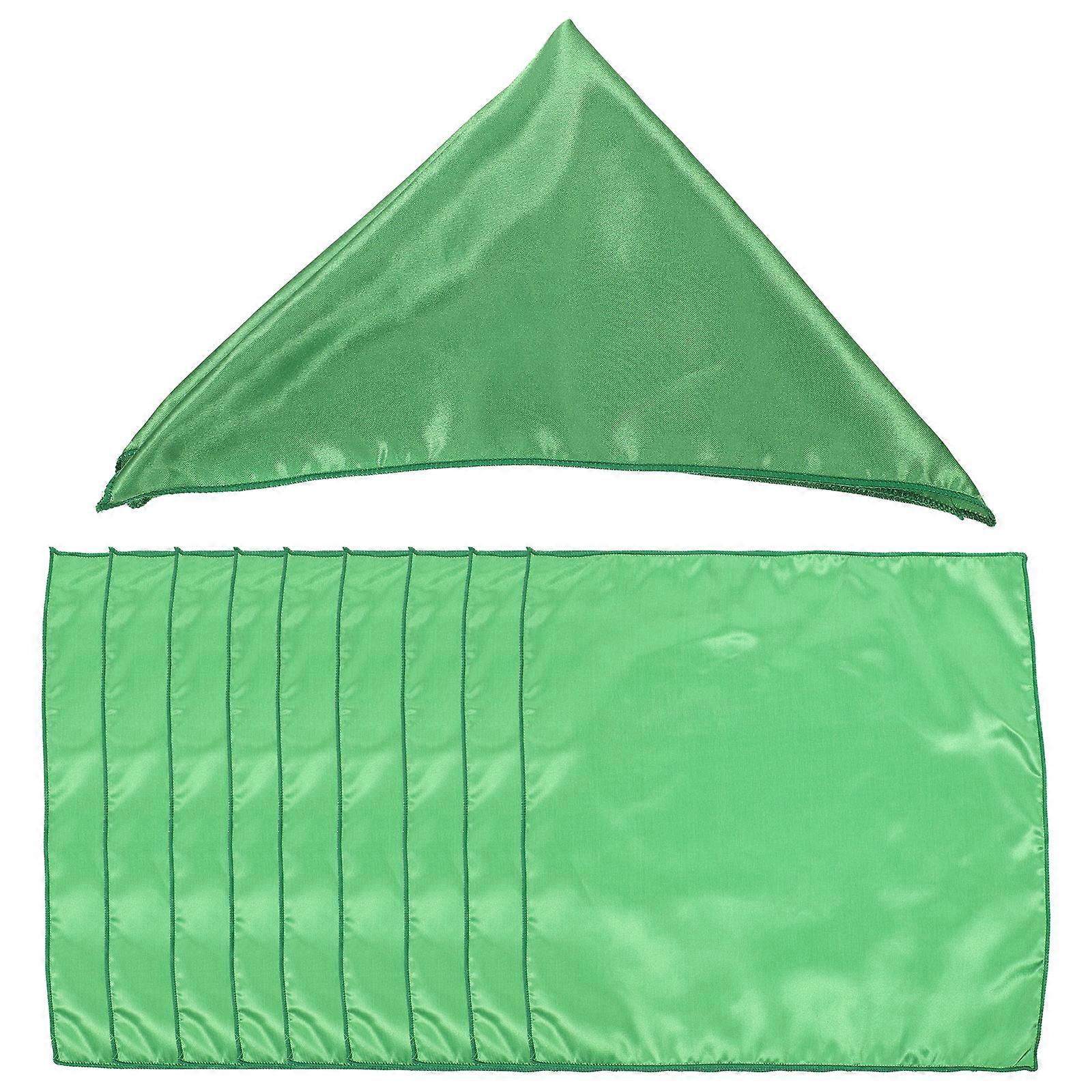 Table Napkins Set For Weddings Restaurants Events 30X30CM Green Polyester 10 Sheets