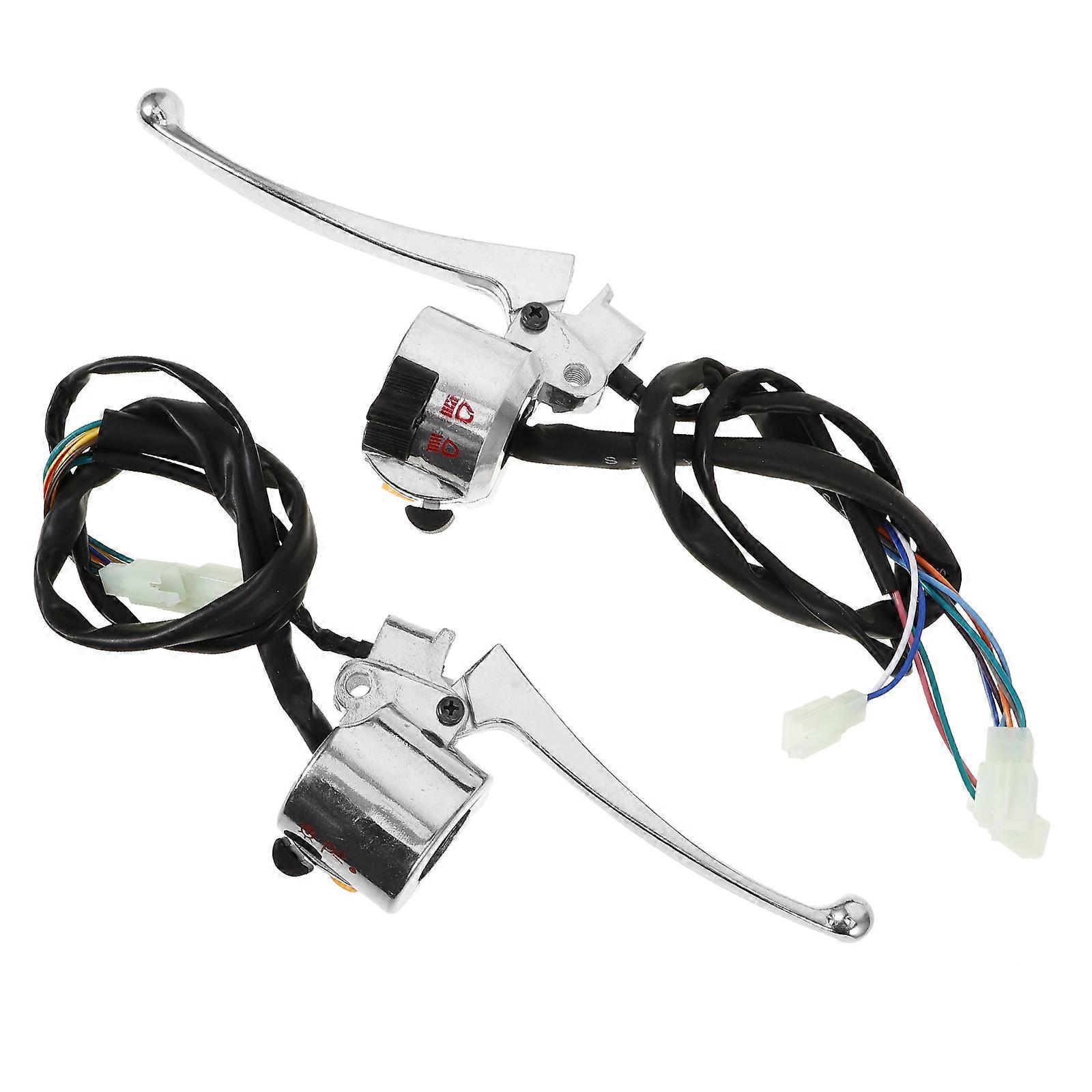 Aluminum Brake Lever with Switch for Motorcycle and Electric Scooter Handlebars – Universal Fit for Clutch and Brake – Easy Installation