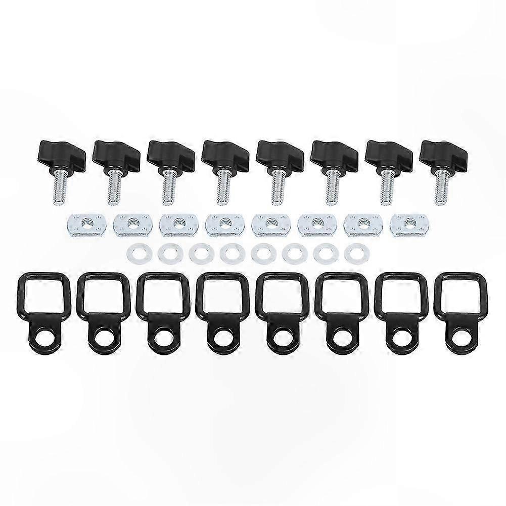 Universal Hard Top Quick Release Fastener Kit with Thumb Screw Nut and D-Ring for M10 M8 Bolts