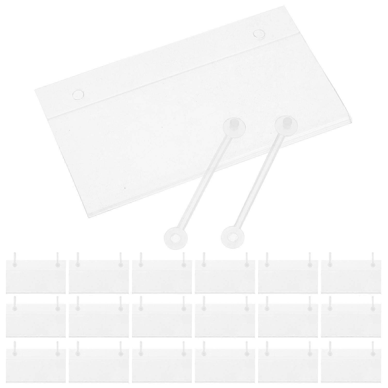 Clear Plastic Label Holders with Ear Tags for Baskets, Supermarket Shelving & Retail Displays – Reusable & Secure Attachment (50pcs)