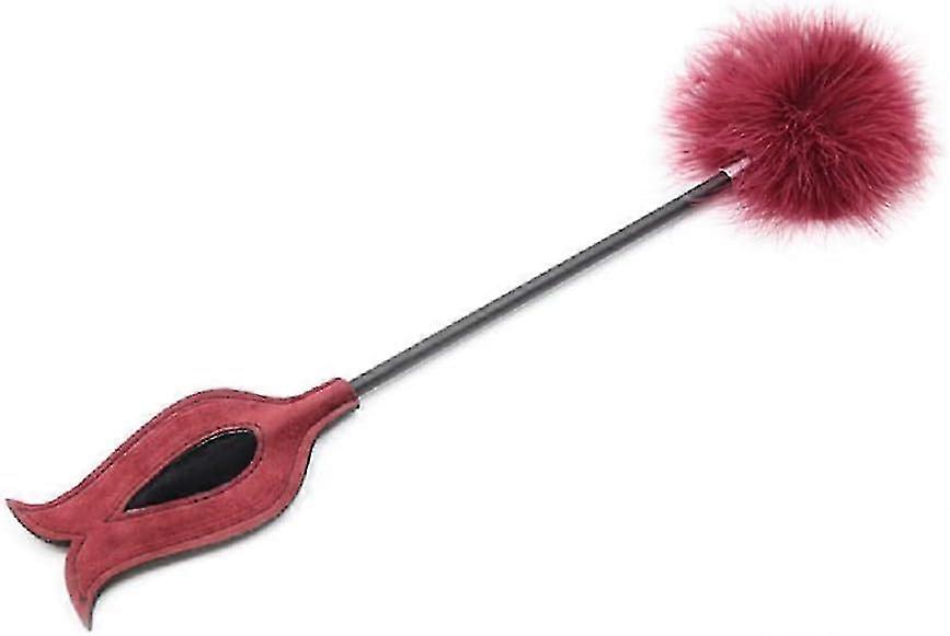 2025 MultiFunctional Feather with Leather Hand Racket, Feather Flirting Tool, Spanking Flirting Toys