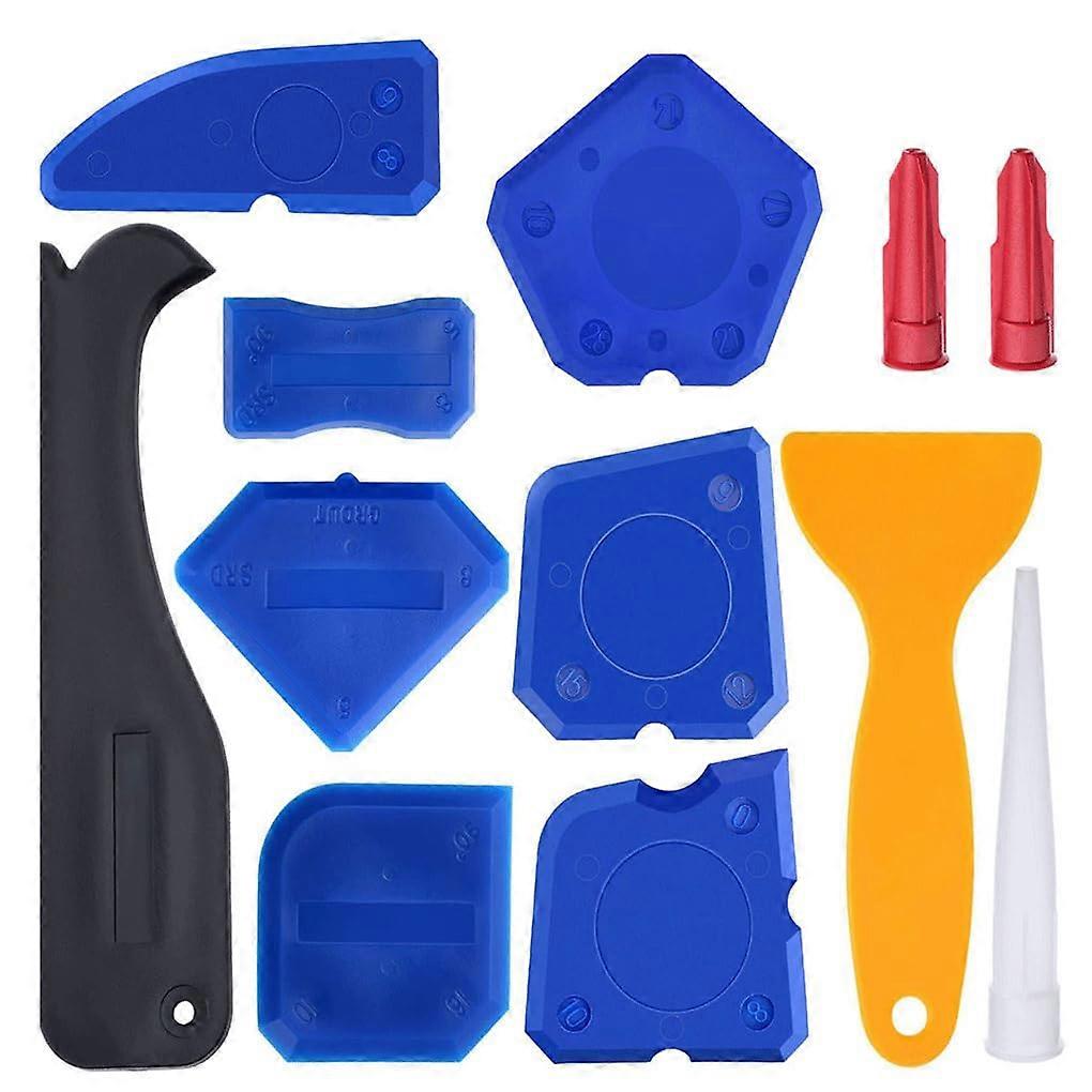 Caulk Tool Kit Sealant Silicone Accessories Remover Applicator Spreader Finishing Set Joint Tools Smooth Surface, Blue
