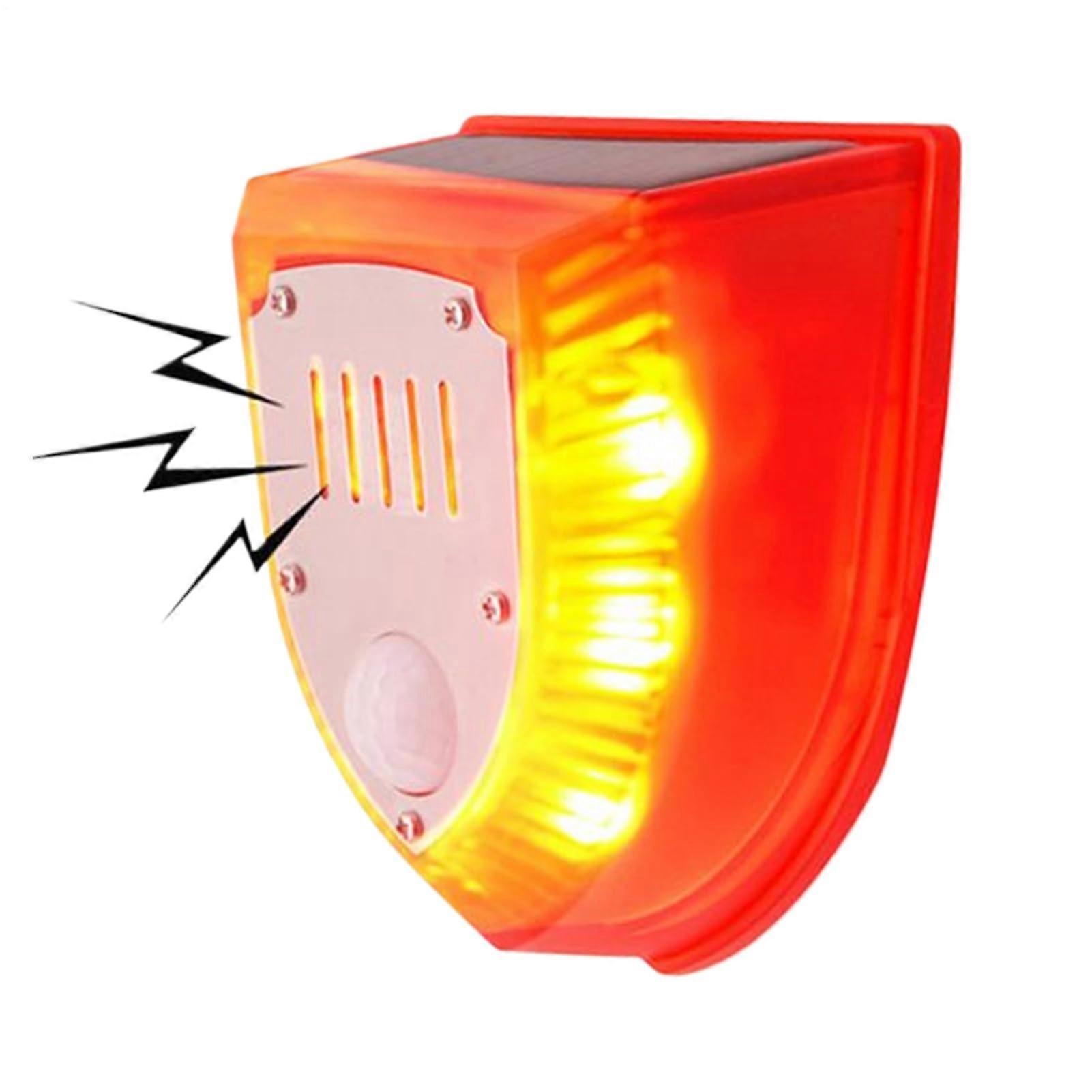 Motion Sensor Alarm Outdoor Animal Repeller with Flash Light Solar Powered Motion Sensor with Strobe Light for Outdoors, Garden, Yard, Warehouse