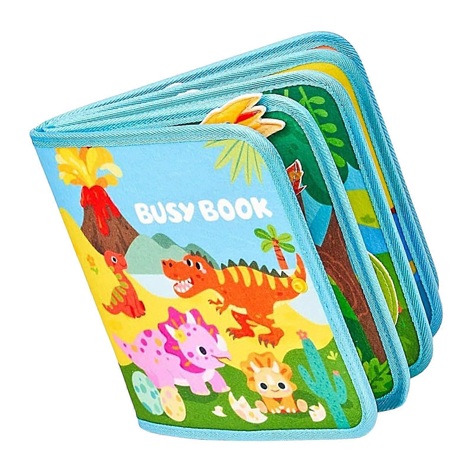 Interactive Book Activity Toy for Preschoolers – Fine Motor Skills Promotion with Dinosaurs for On the Go and At Home