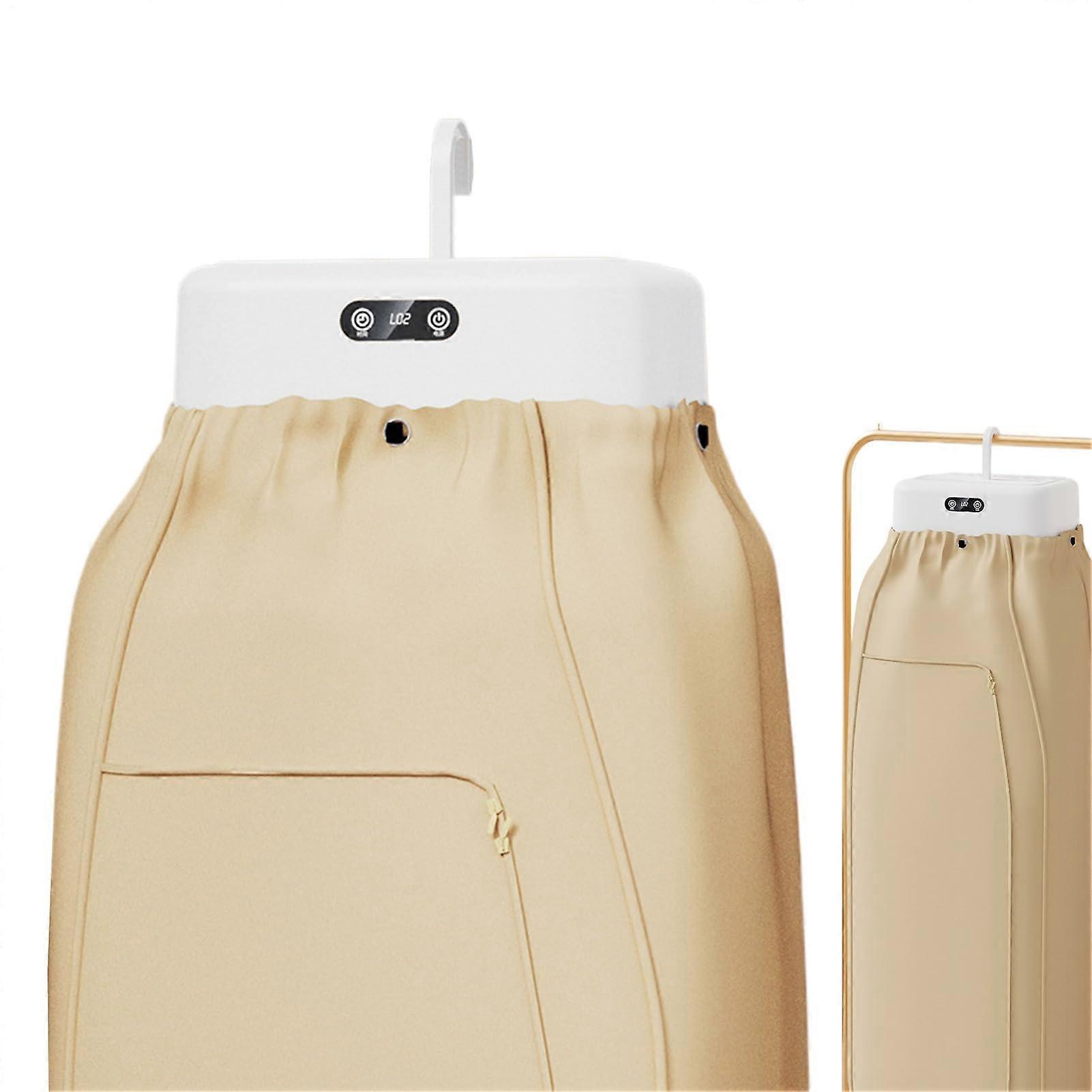 Portable Clothes Dryer with Dust Protection  Foldable Home Dryer with 2 Temperature Levels  Timer  White