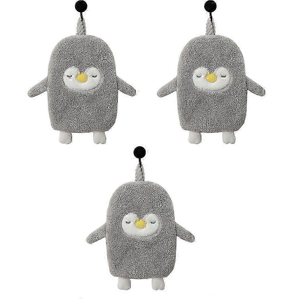 Soft microfiber children's animal towel with hanging ring for bath time fun