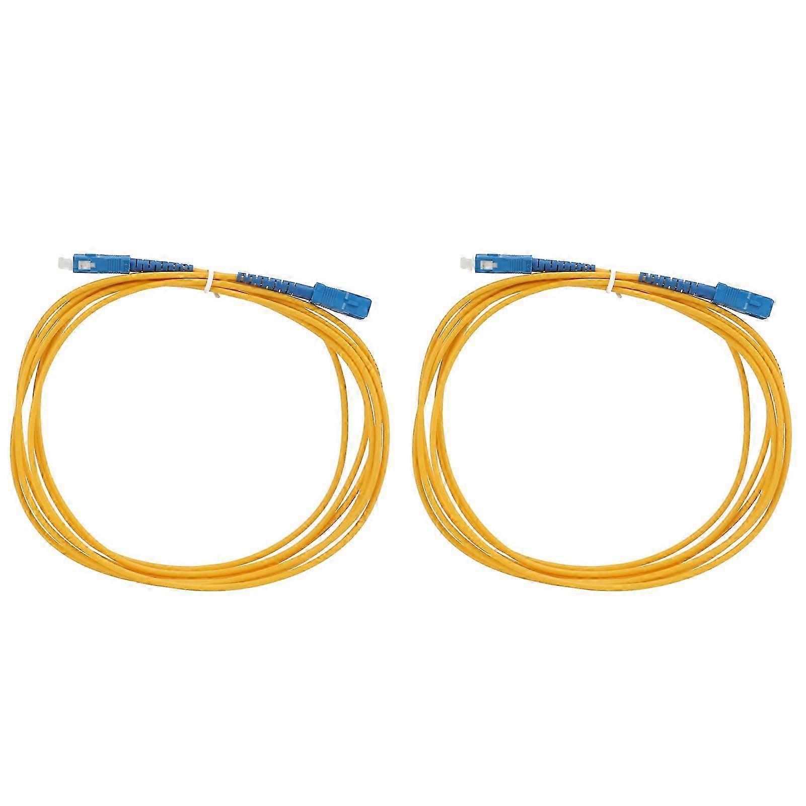 2PCS Fiber Optic Cable Repeatable Operation Plug in Lock Ceramic Material Fiber Patch Cable
