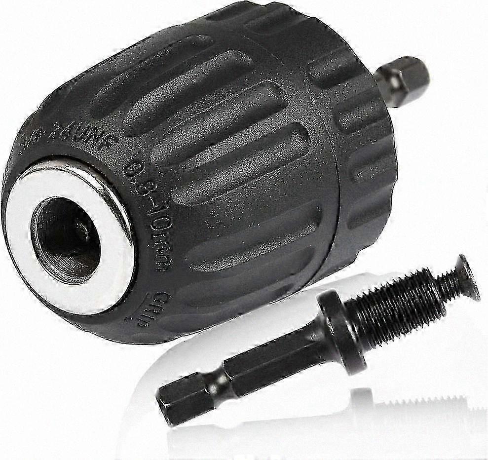 Keyless Drill Chuck 0.8-10mm with 3/8-24UNF Thread for Multiple Tool Compatibility