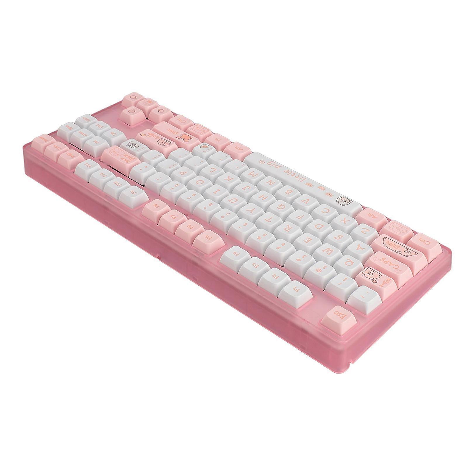 Mechanical Keyboard For L600 Red Switch 87 Keys PBT White Backlight