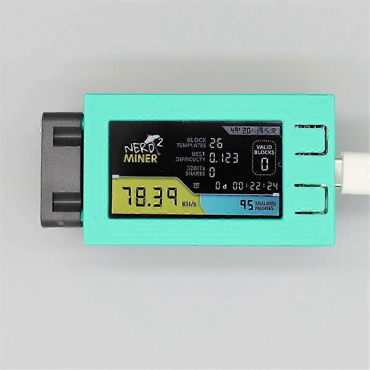Nerdminer V2 Pro 78KH/S Mini Bitcoin Miner with Case Black