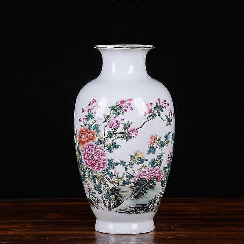 Luxurious Prosperity Porcelain Vase - Modern Chic, "Glorious Riches...