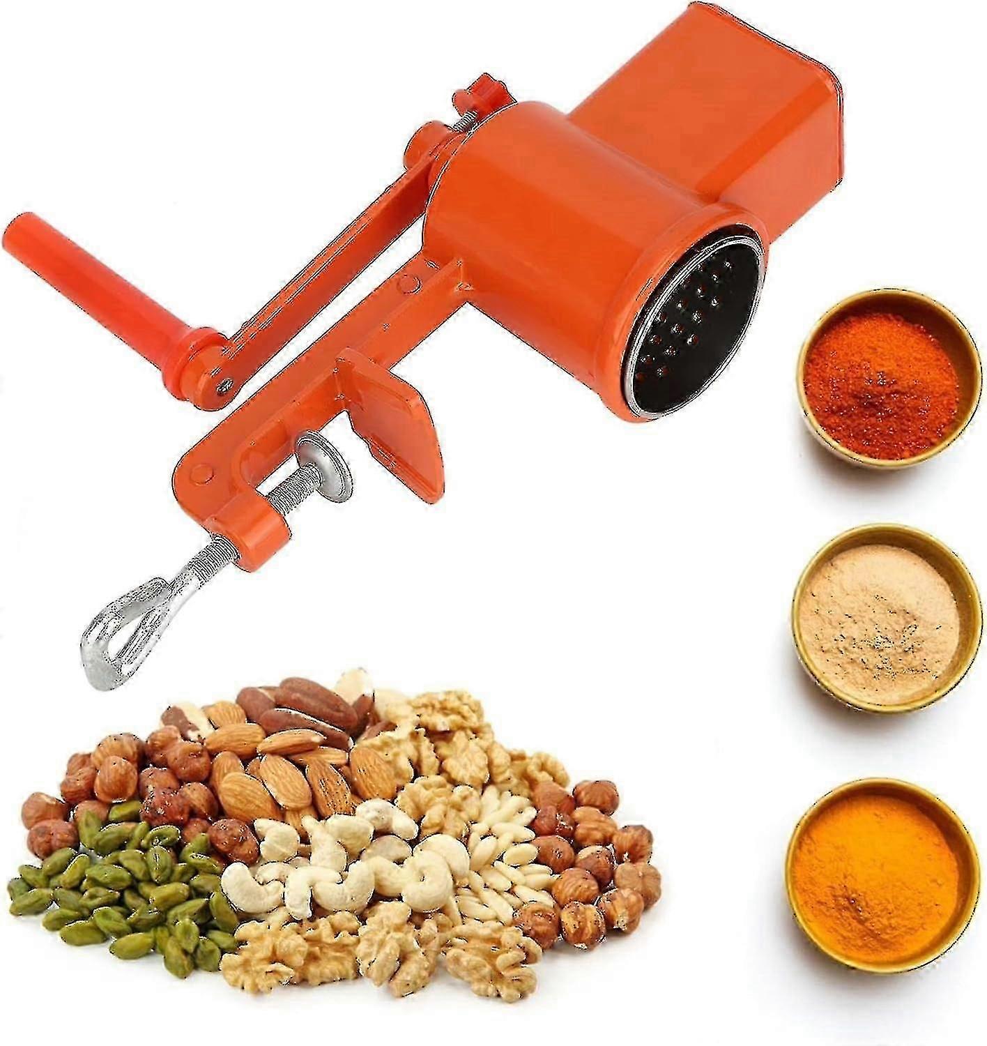 Håndsving majskværn - Manuel kornkværn - Premium kornmølle i rustfrit stål - Perfekt til formaling af kaffebønner - Effektivt køkkenværktøj[PB]