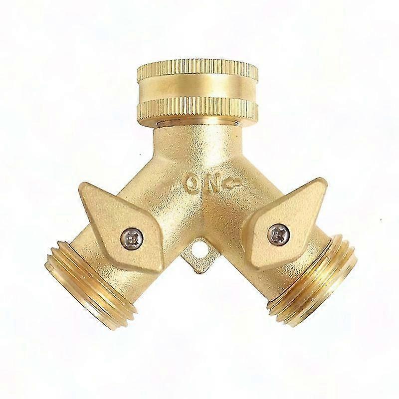 Brass Y-Type Water Separator Ball Valve for Garden Pipeline - 2-Way Threaded Pipe Divider