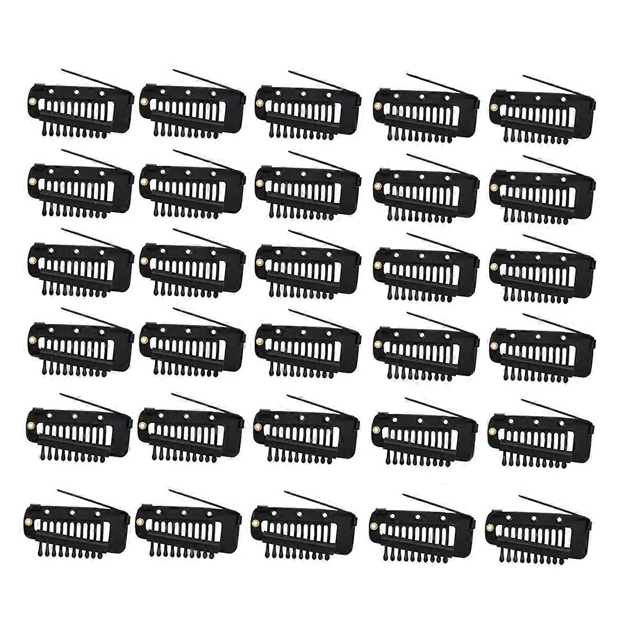 30 Pieces Chunni Clips Hair Extension Wigs Snap Clips Comb Small Snap Wig Accessories for Women DIY