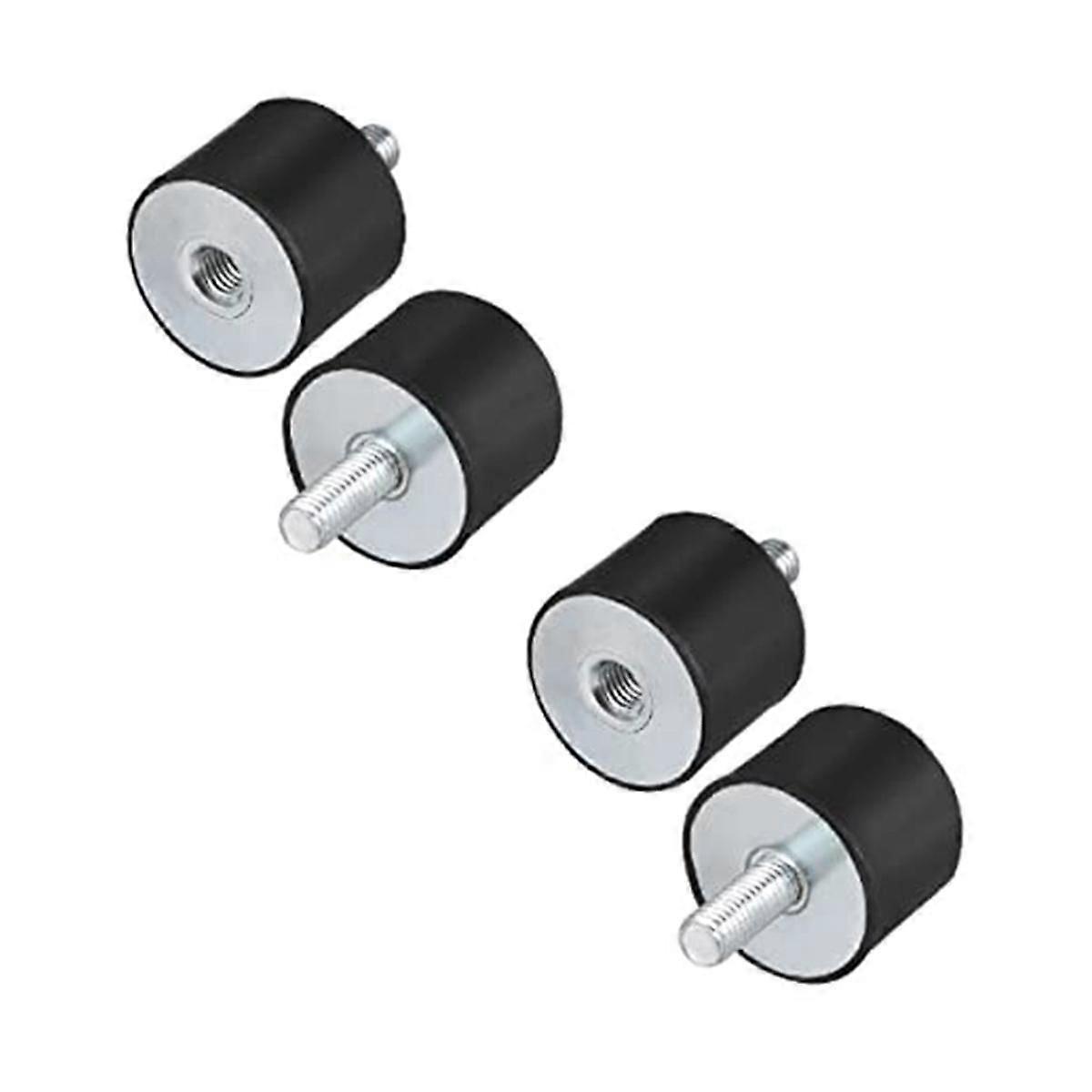 4Pcs M8 Thread with Studs 40mm x 30mm Cylindrical Rubber Mounts, Vibration Isolators Steering Dampe