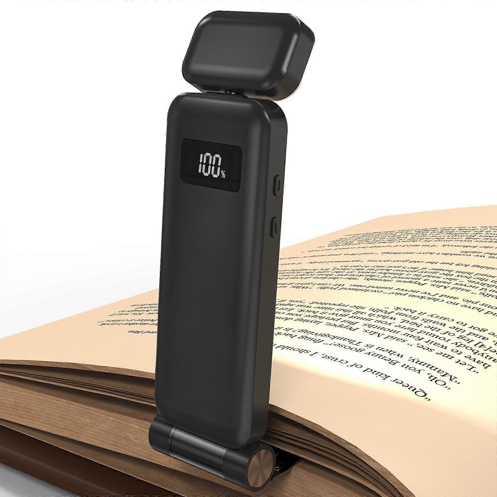 Rechargeable Reading Book Light with Clip & Battery Indicator - 9 Luminescence Mode Book Lamp for Night Reading in Bed, Portable 1.6 Oz Ultralight,Sto