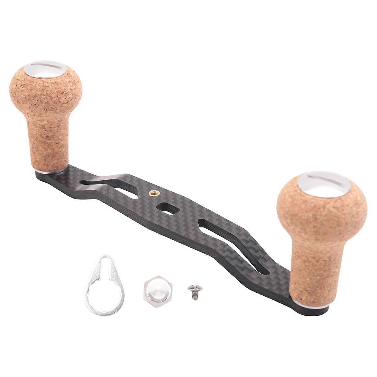 Carbon Handle Fishing Reel for Abu Wood Knob Ultra Light Hole Size 8x5mm for Reel