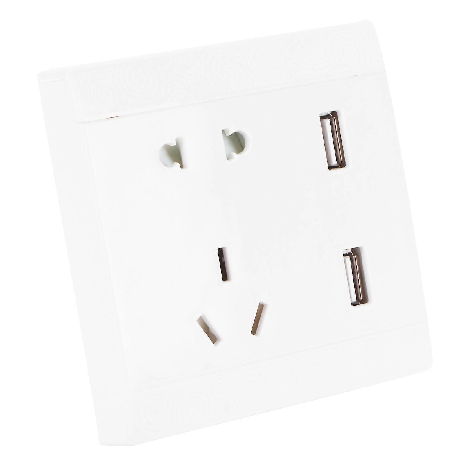 Multi Functional Wall Power Outlet Socket with 2 USB Port 13A for Home Office 110/