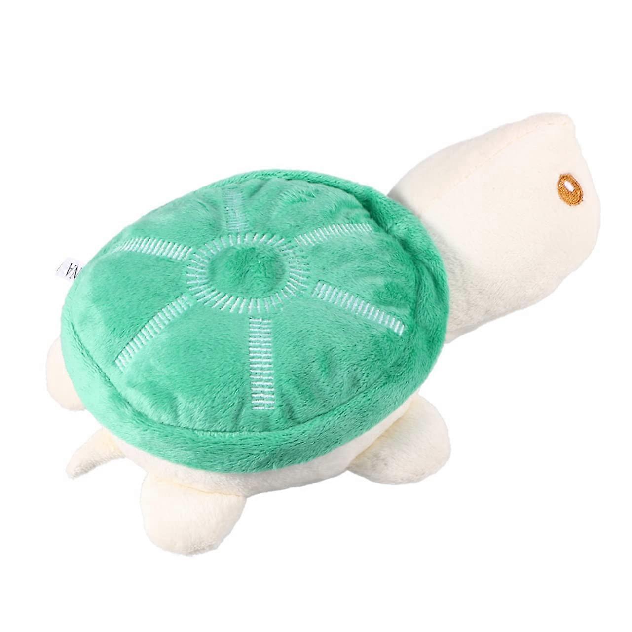 Dog Training Toys Green Plush Tortoise Squeaky Chew Toy For Dogs Soft Plush TortoiseShaped Squeaker