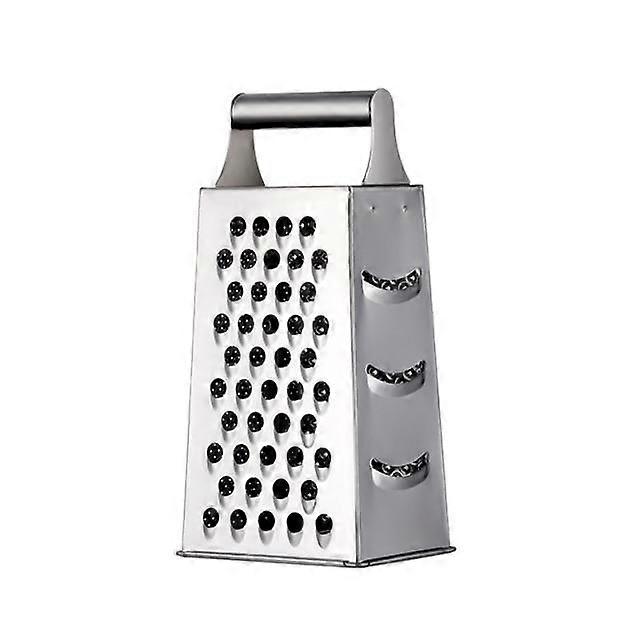 4 Seiten Knoblauch Schäler Kartoffel Gemüse Slicer Messer Ingwer Melone multifunktionale Reibe(Silber)