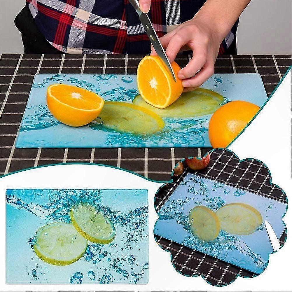 Durable Rectangle Tempered Glass Cutting Board for Kitchen Use