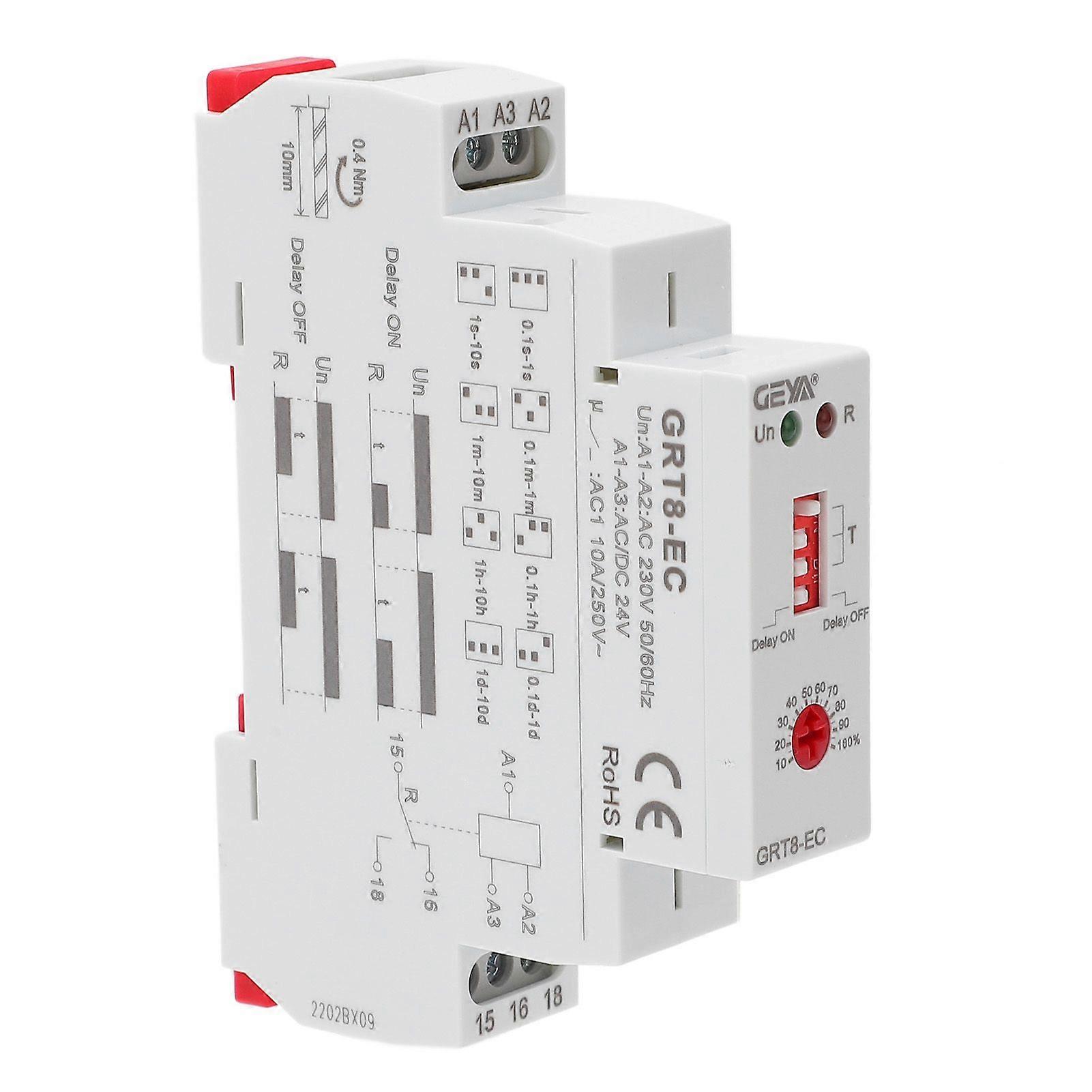 Dual Function Time Relay Multifunctional Relay Switch with LED Indicator AC230V Or AC DC24V