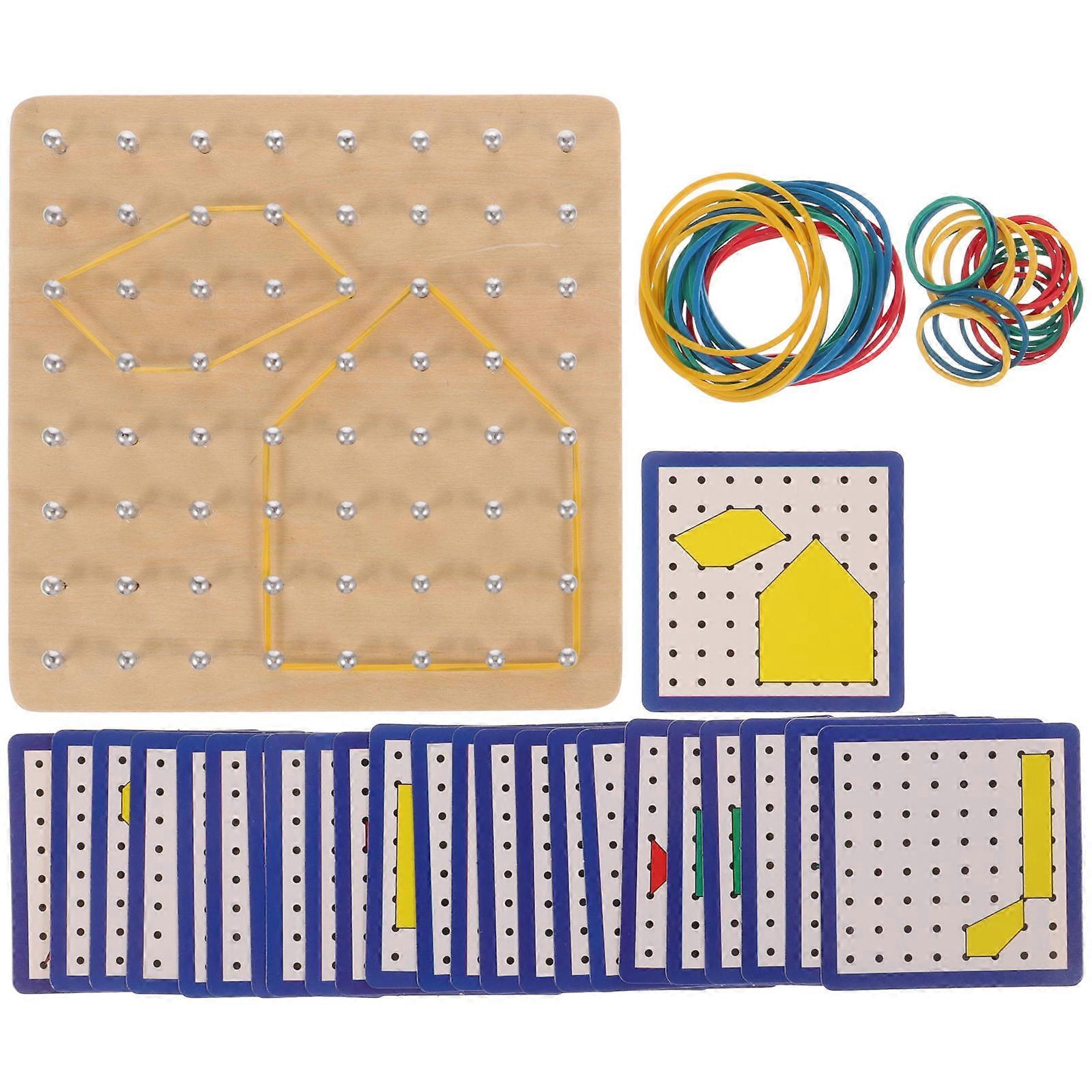 Mathematics Pegboard Toy Wooden Learning Tool for Kids 1Set