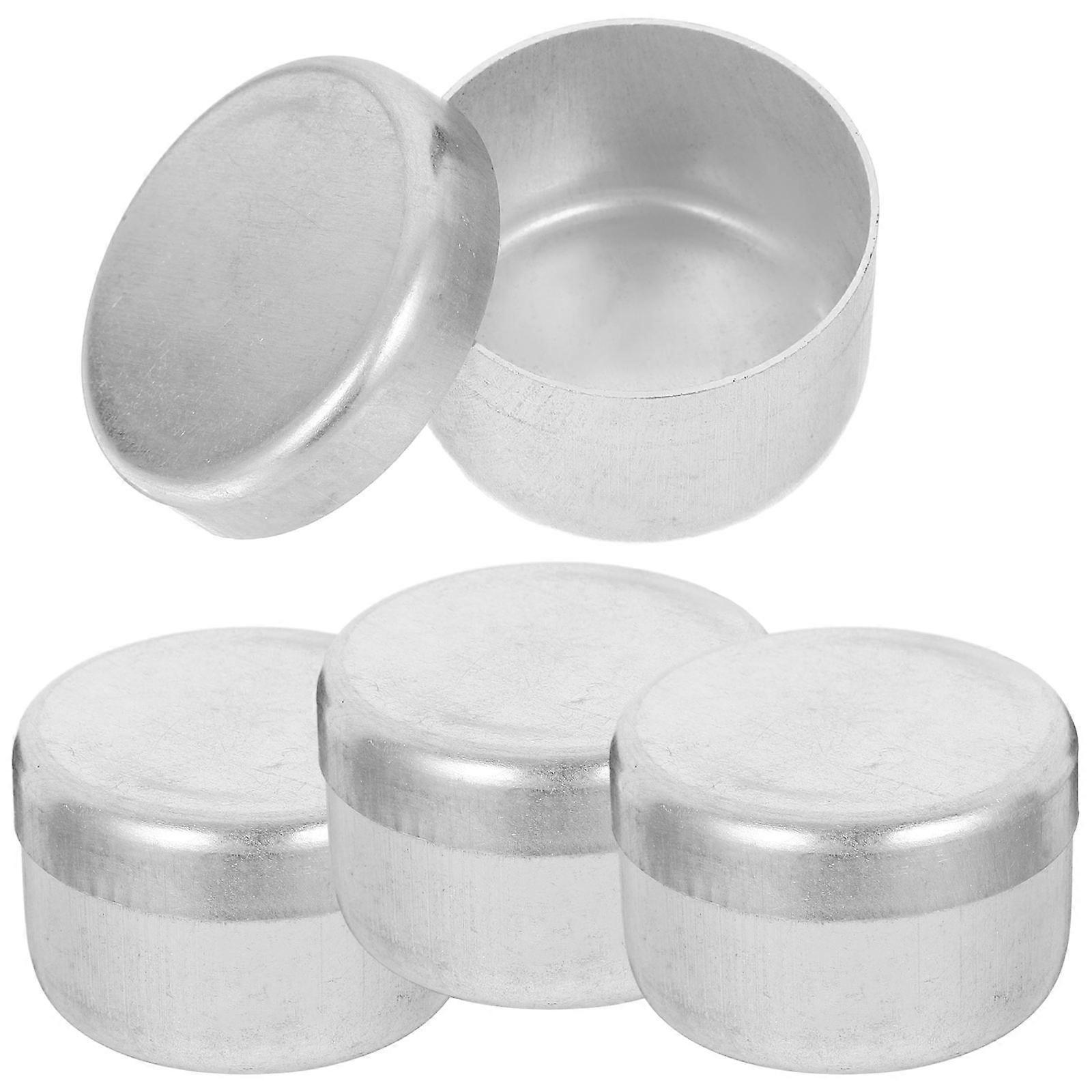 Silver Aluminum Soil Boxes 4Pcs for Sampling and Storage Use